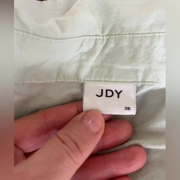 JDY shirt cotton dress with 3/4 sleeve in mint size 36 - Picture 8 of 14